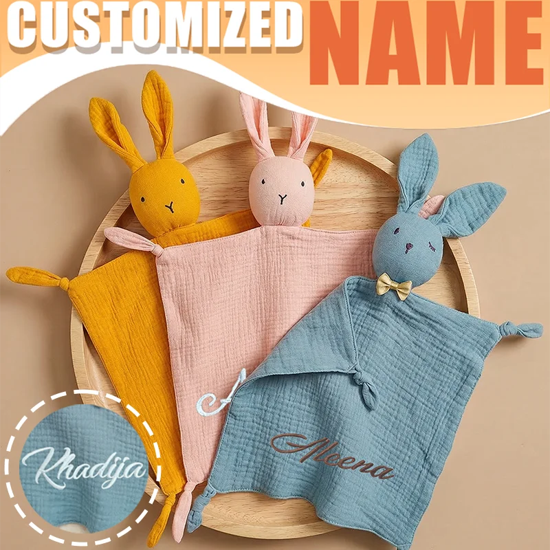 

Персонализированное детское одеяло-плед с именем, мягкое муслиновое одеяло для новорожденных, подарок на выписку/на рождение ребенка