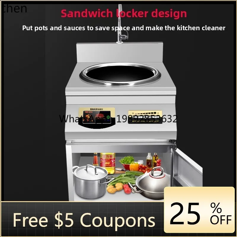 

Commercial Induction Cooker Hotel Desktop Concave Stir-Fry Electromagnetic Cooker Single Eye Stir-Fry Cooker