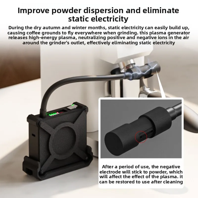 Coffee Grinder, Grinder, Automatic Plasma Generator, Anti-static Grinding, Anti Fly Powder, Coffee Powder, Anti Splash