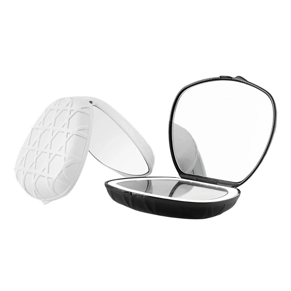 Shell Shape Makeup Mirror with Lights LED 5X Travel Mirror  Portable Compact Makeup Mirror with Adjustable Brightness