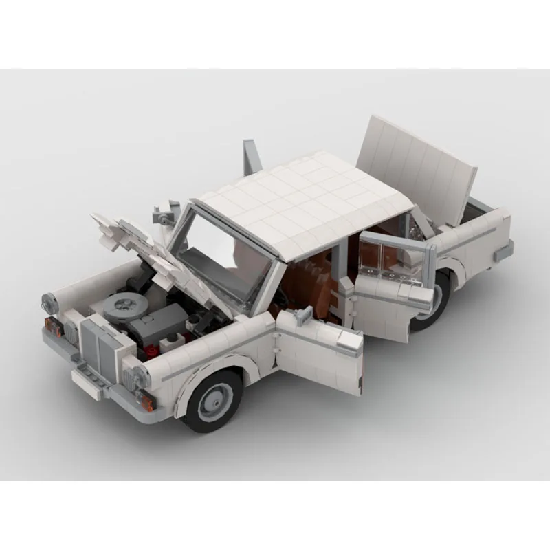 MOC-167711 White New Model Luxury Car Building Block Model 1627 Parts Adult Children\'s Birthday Building Block Toy Gift