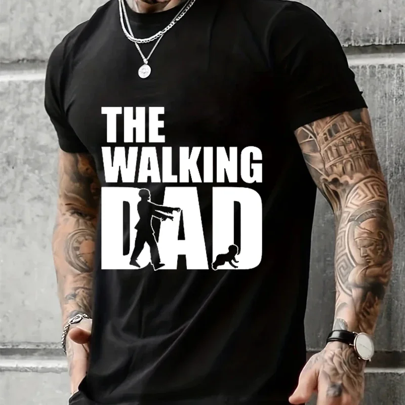 Stylish Men\'s T Shirts The Walking Dad Printed Tshirt Hip Hop Blouse Men\'s Sportswear T Shirt Men Harajuku Tops Short Sleeve Tee