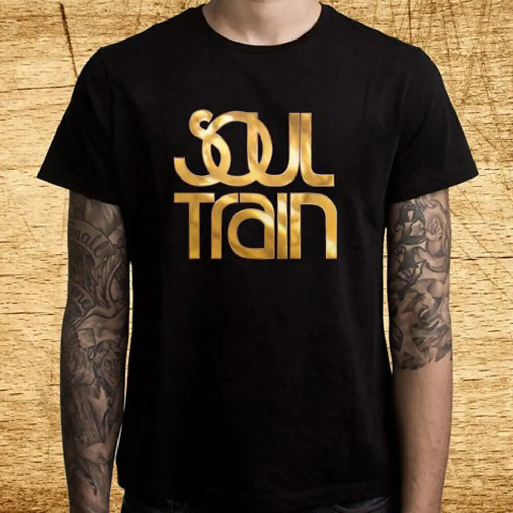 SOUL TRAIN Music TV Show Men's Black T-Shirt Size S-5XL