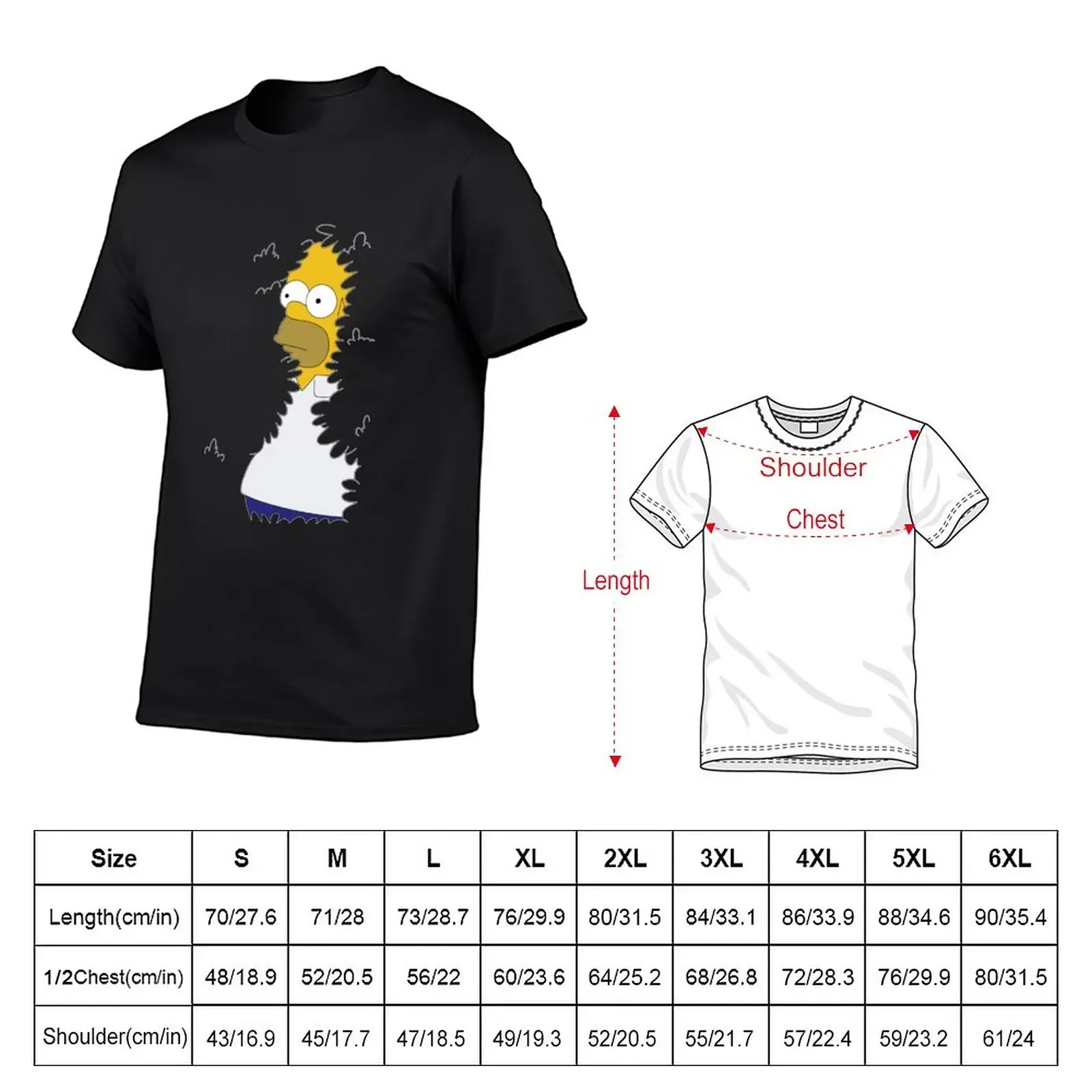 New Homer in the Bushes T-Shirt Aesthetic clothing quick-drying t-shirt tees mens plain t shirts