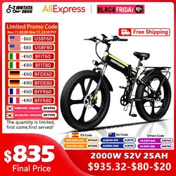 IDOTATA Electric Bike 2000W 48V 25Ah Mountain EBike 26Inch Adult Snow Electric Bike 7 Speed Cycling Bicycle 4.0 Fat Tire E bike