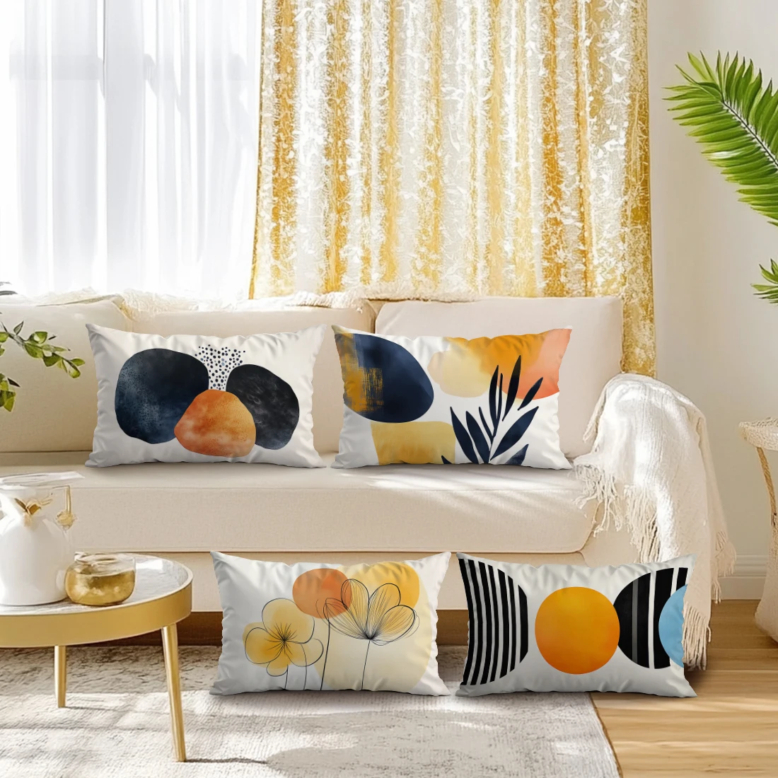 30x50 Boho style abstract art Cushions Pillowcase Cushion Cover Throw Pillow Sofa Decoration Pillowcover Home Car Sofa Decor