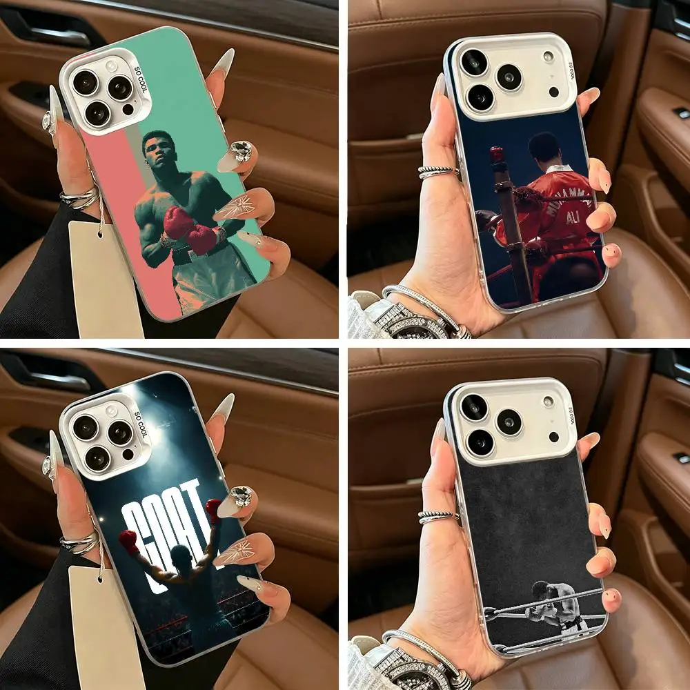 

Boxing M-Muhammad A-Ali Phone Case For iPhone 17,16,15,14,13,12,11 Plus,Pro Max,XS,white silver phone case