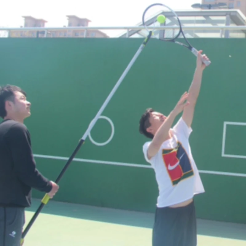 

Масштабируемая вращающаяся теннисная тренировочная удочка для начинающих, теннисная тренировочная удочка, легкий тренажер для мячей, портативное спортивное оборудование