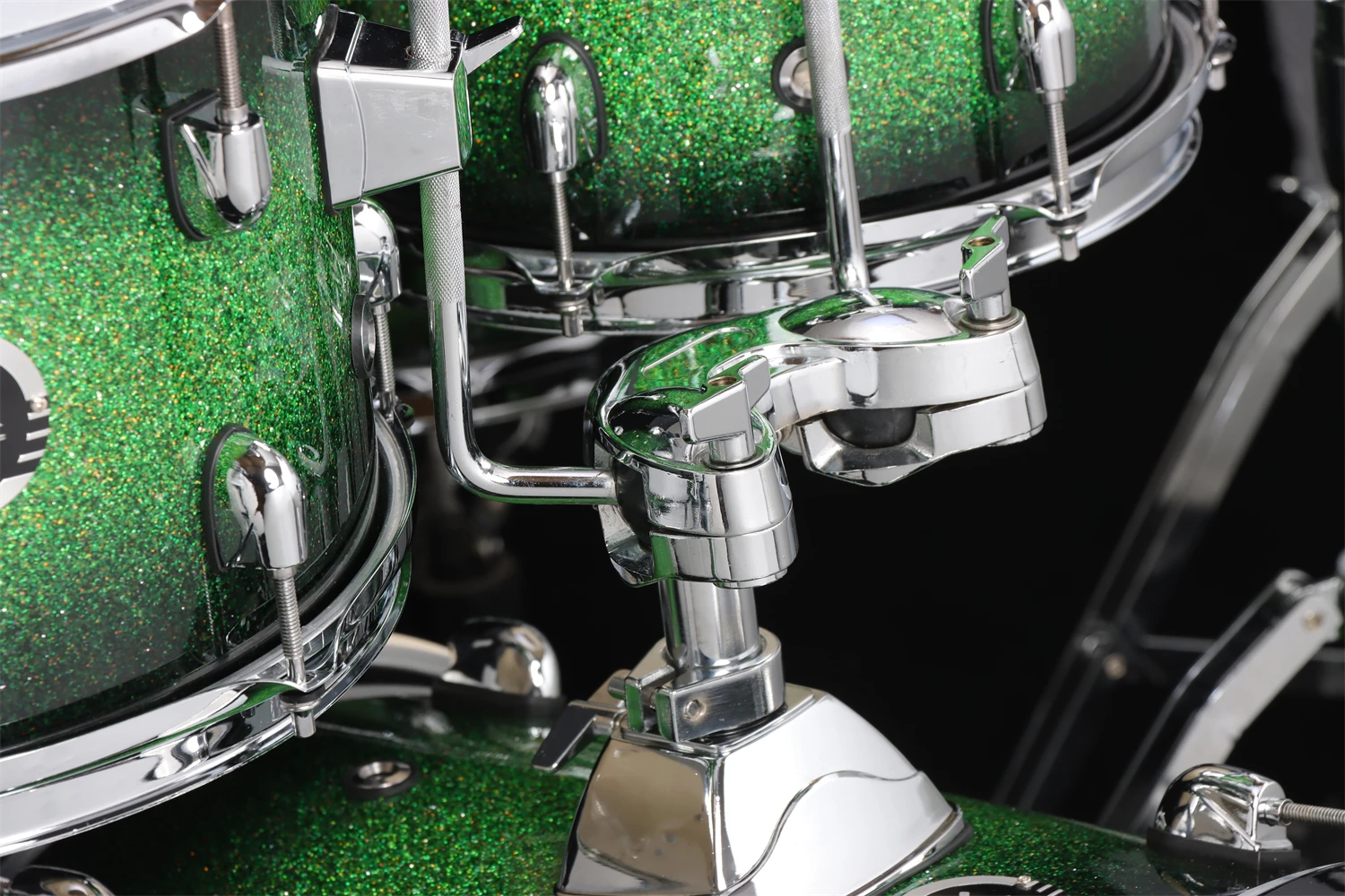 Factory direct sales Clear Both black and green drums jazz professionnel drum set professional blue