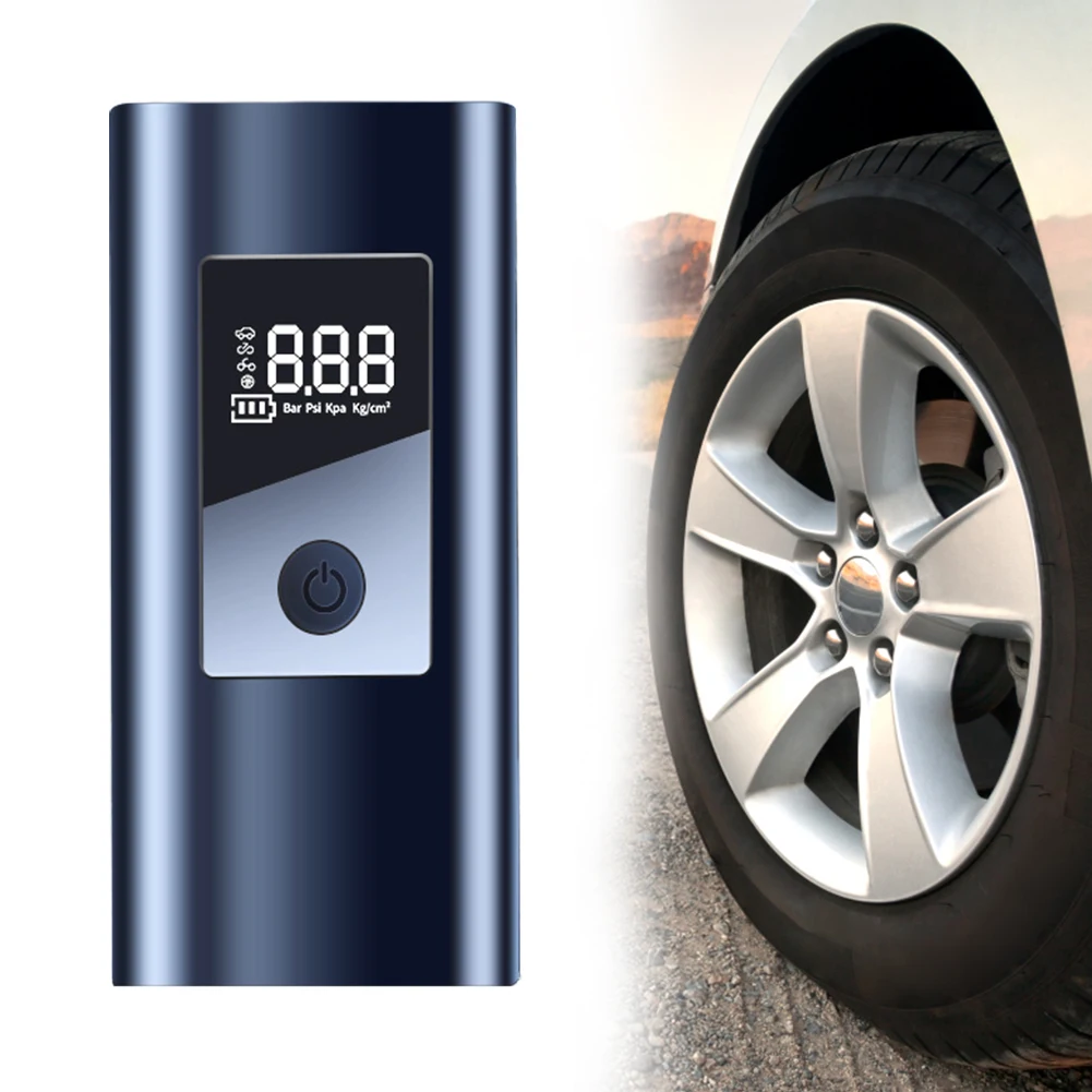 

Electric Tire Inflator 3000mAh Battery Electric Car Air Pump Digital Pressure Gauge LCD Display Suitable for Car Motorcycle Bike