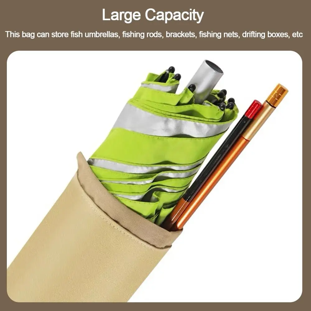 Canvas Fishing Tackle Storage Bag Large Capacity Multifunctional Fishing Rod Bag Folding Portable Umbrella Bag view 5