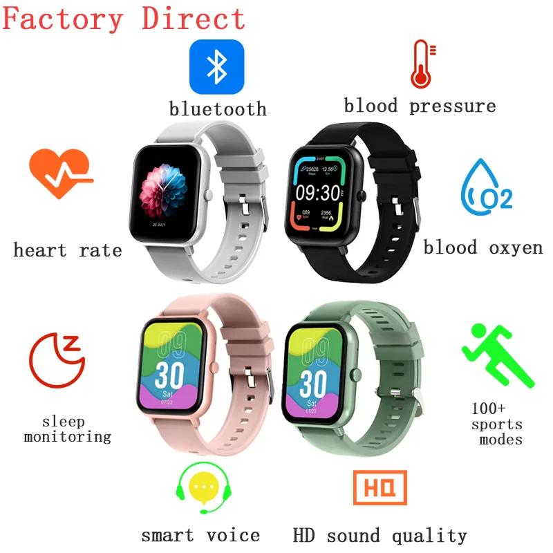 Montre de sport étanche pour couple, modes de sport, appel Bluetooth actif, écran LCD 1.85, IP67, version globale