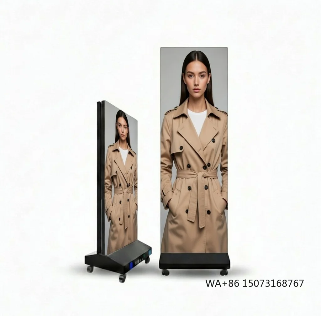 

Indoor Foldable Mobile LED Advertising Machine 2mm Pixel Pitch IP65 HDR10 1000cd Brightness SDK Digital Signage Display 2-Year