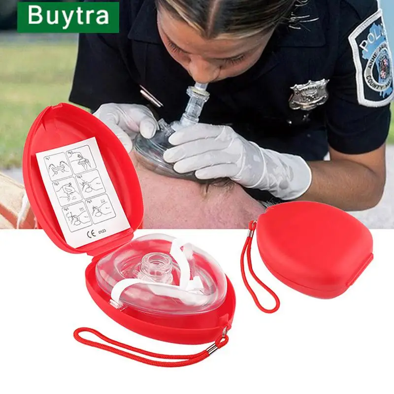 1Pc Artificial Respiration One-Way Breathing Valve Mask First Aid CPR Training Breathing Mask Protect Rescuers Mask Accessories