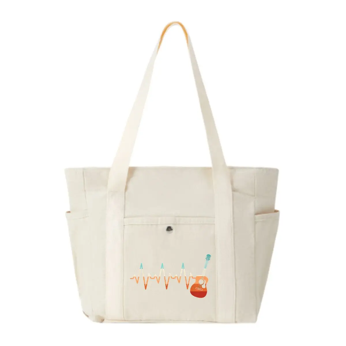 

Гитара со звуковой волной Art Холщовая сумка через плечо с несколькими карманами Сумка для покупок Grab-and-Go