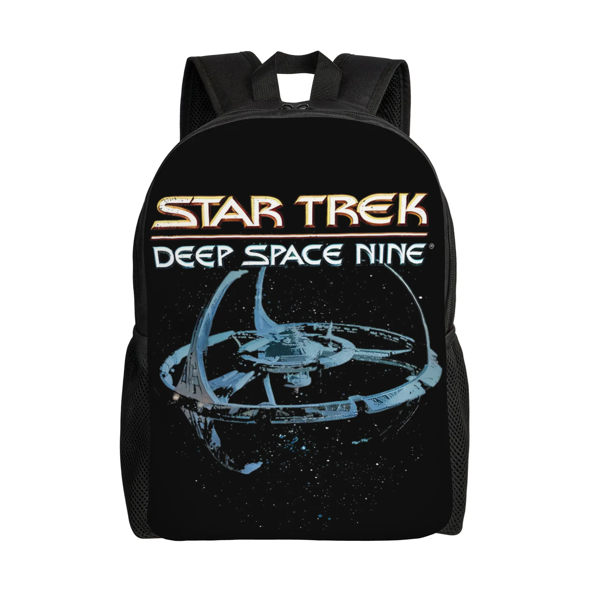 

Рюкзак Stars Treks Movie для мужчин и женщин, модный студенческий деловой рюкзак, сумка через плечо Deep Space Space Station College, прочная сумка на плечо