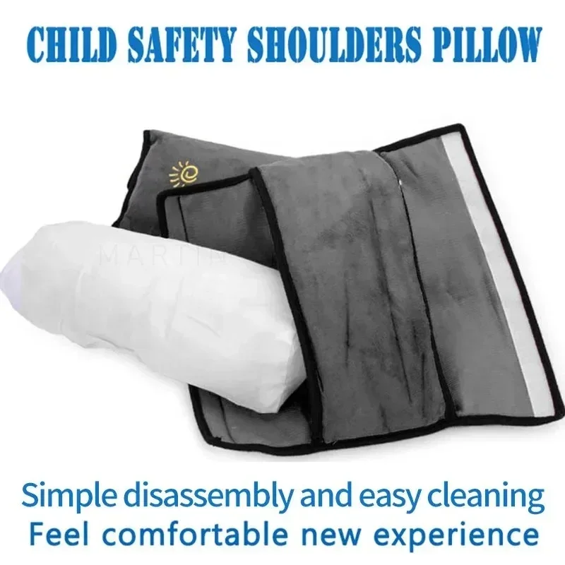 Universal Car Seat Belt Pillow for Kids Adjust Shoulder Toddler Head Protector Baby Sleeping Seatbelt Positioner Plush Cover Pad