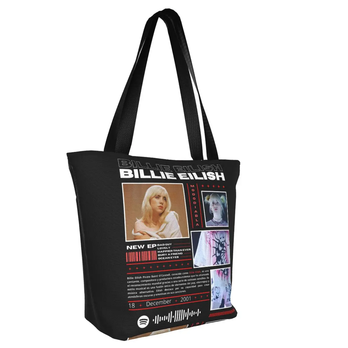 Hit Me Hard And Soft Billies Tote Bags Merch Street For Woman Album Tour 2024 Shoulder Bag With Zipper