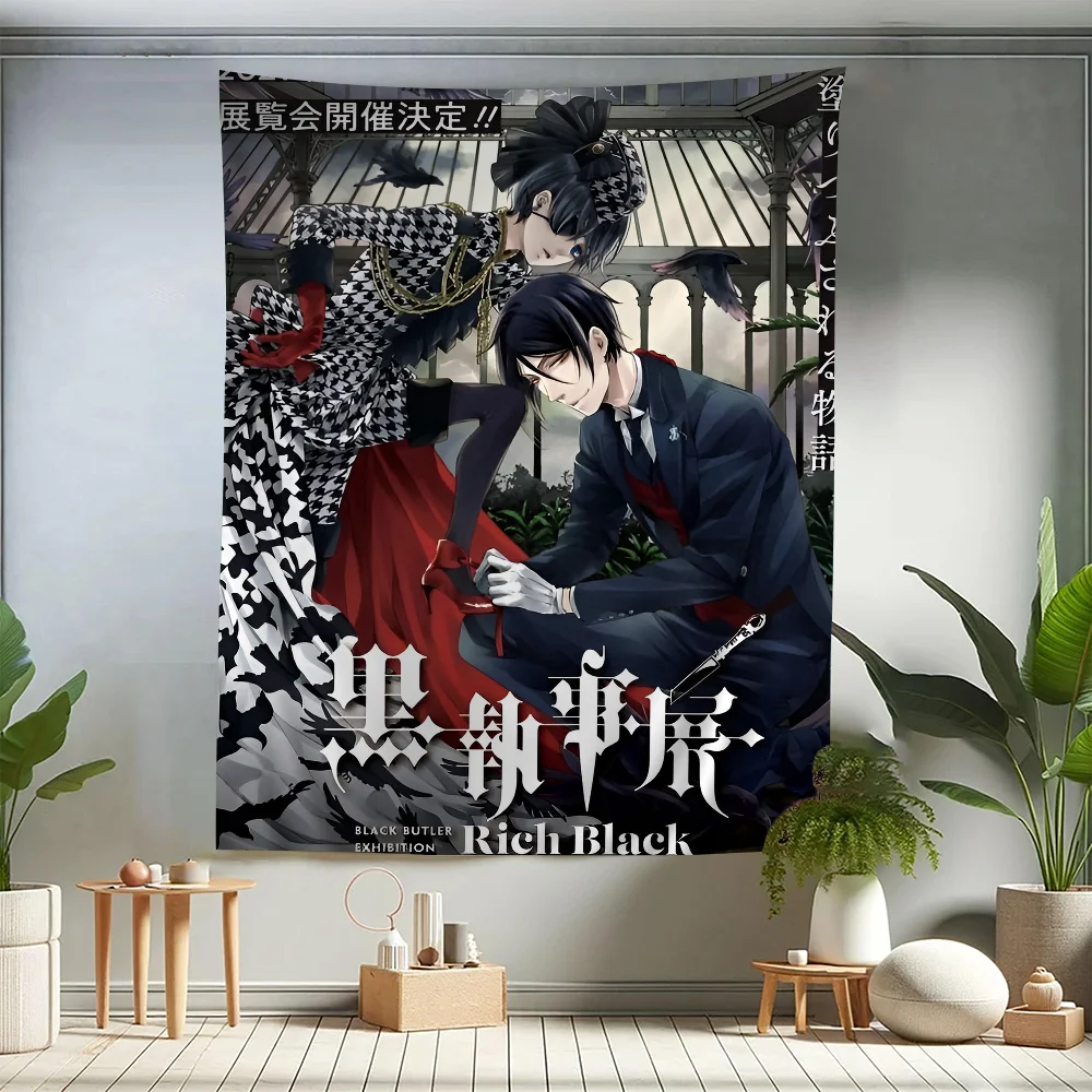 

1PC Black Butler DIY Wall Tapestry For Living Room Home Dorm Decor Wall Art Decor