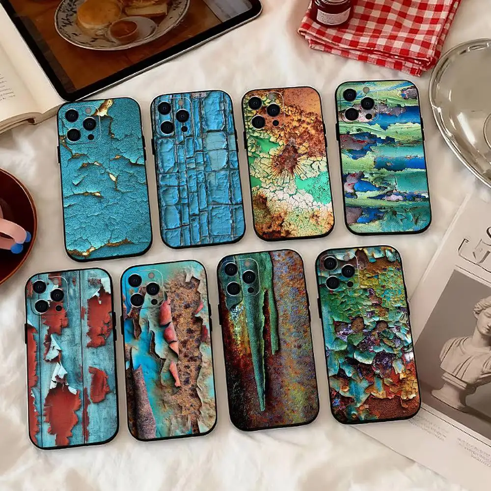 

Retro Rust Design-n Phone Case Silicone Soft For IPhone 17 16 15 14 13 12 11 X XR Plus Pro Max Plus