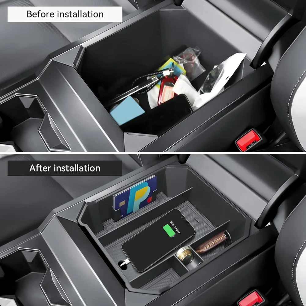 

Классический органайзер на центральной консоли для Tesla Cybertruck 2024, подлокотник, ящик для хранения, вставной лоток, аксессуары