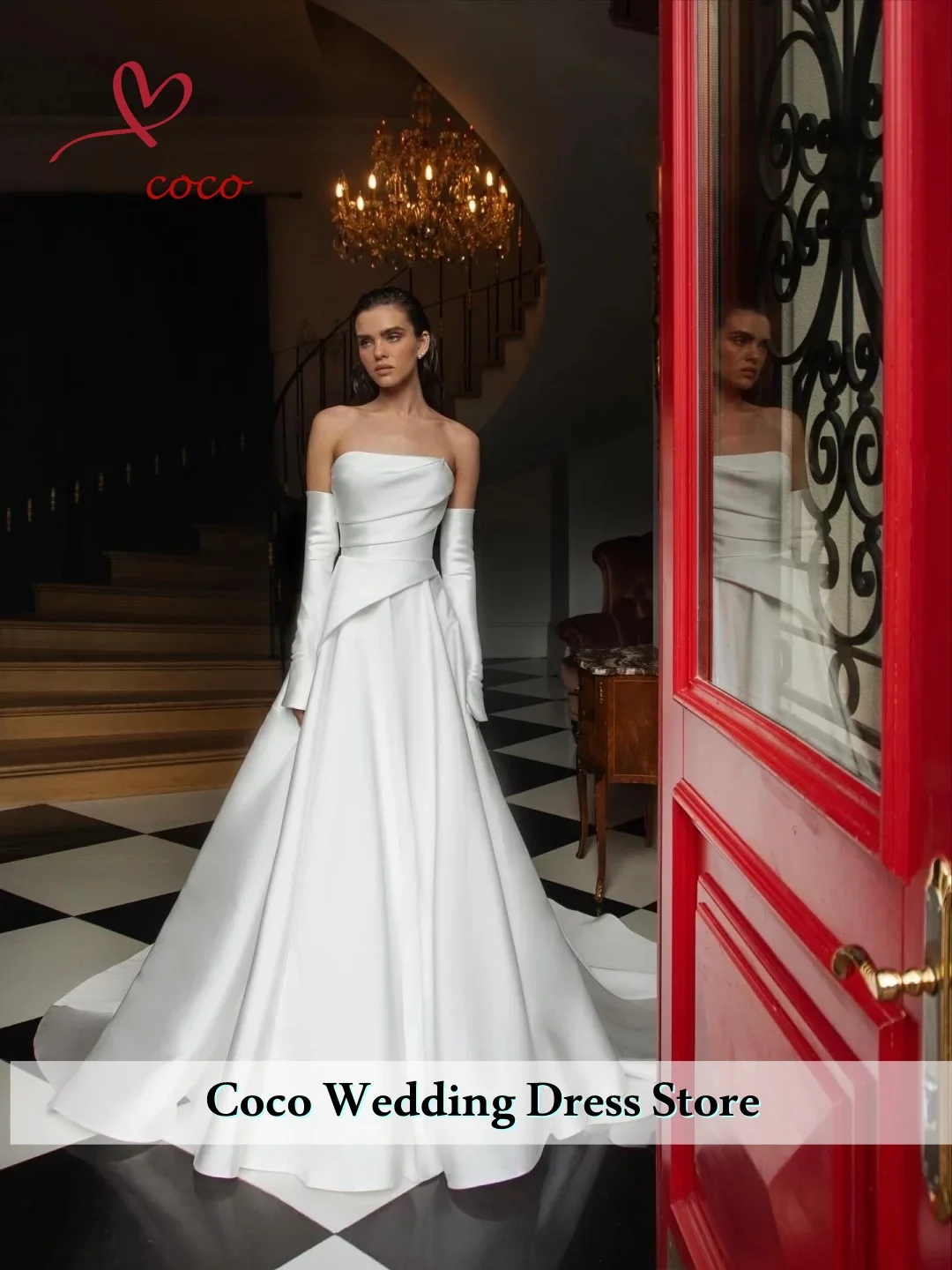 

Свадебное платье по индивидуальному заказу с вырезом лодочкой и короткими рукавами, трапециевидное платье невесты длиной до пола, плиссированное платье с открытой спиной и молнией, Vestidos De Novia