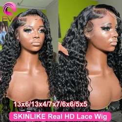 Eva Hair Curly HD Lace Wig Glueless Ready To Wear HD Lace Closure Wig 13x6 HD Lace FULL Frontal Wig Pre Plucked Deep Part Wigs