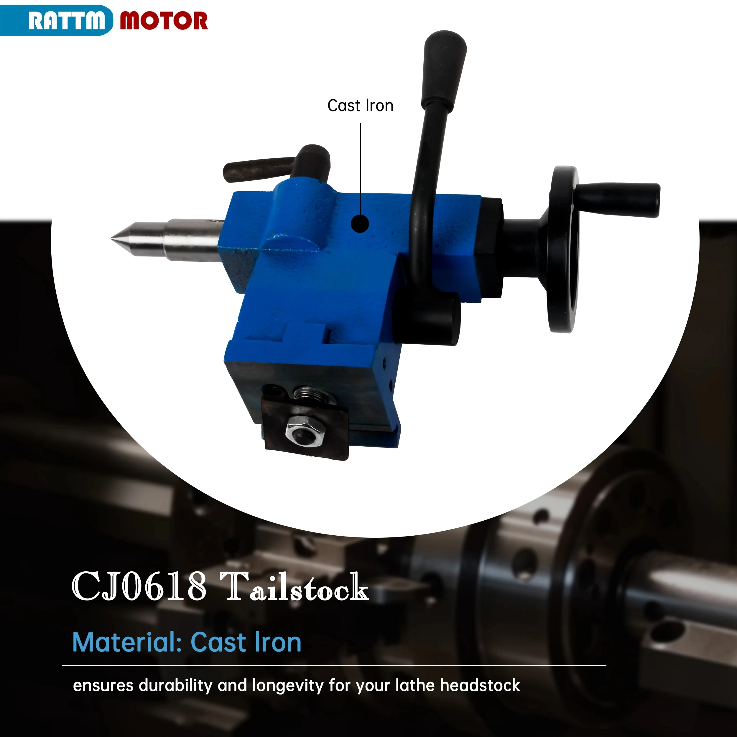 Kit contropunta Letto oscillante per mini tornio CJ 0618 Accessori per pezzi di ricambio