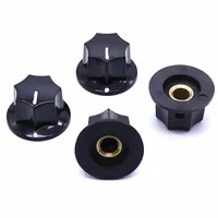 5PCS 6.35MM Tone Control Knobs Plastic Fluted MXR Style Colorful Pointer Knob For Guitar Effects Knob Potentiometer MF-B00