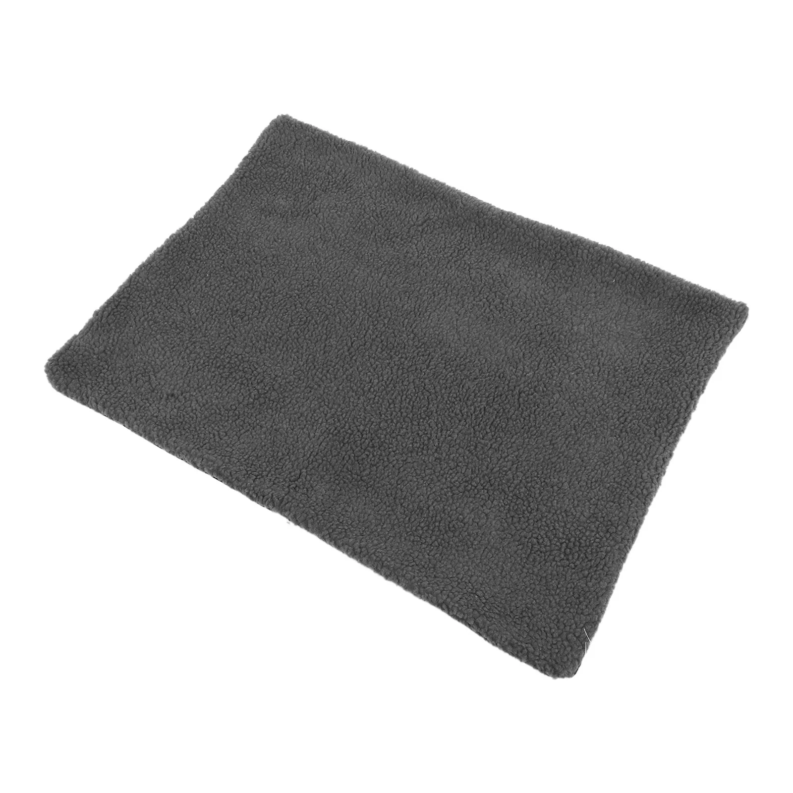 

Pet Warm Blanket Grey Lambswool Heating Dog Bed for Cage Animal Comfortable Soft