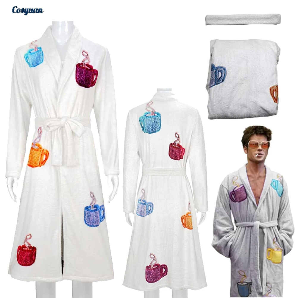 

Edward 1999 Movie Fight Club Cosplay The Narrator Bathrobe Clothes Men Party Disguise Roleplay Halloween Carnival Outfits Suits