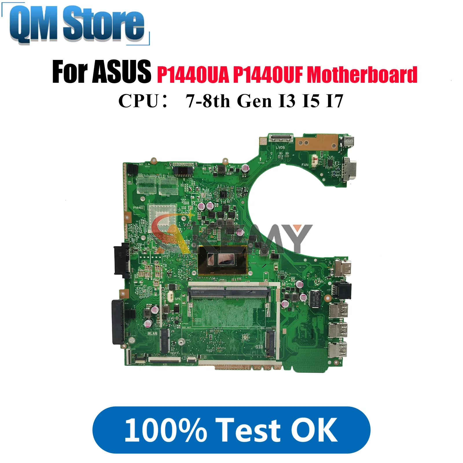 

P1440UA Laptop Motherboard For ASUS ProArt P1440U P1440UF P1440UA Notebook Mainboard With I3 I5 I7 CPU 100% tests OK fast ship