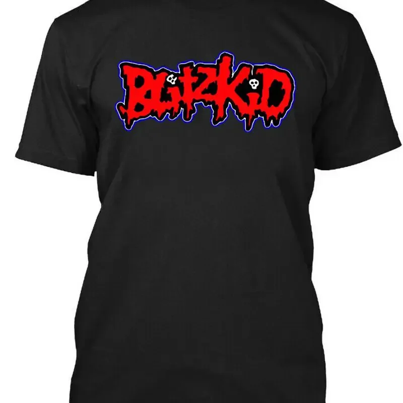 Nueva camiseta Popular de Blitzkid con logotipo clásico Retro de música americana S 5Xl