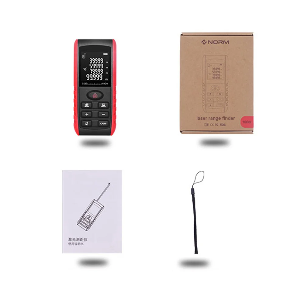 RZ-Distancemètre laser intelligent, mini ruban de mesure, télémètre laser, outils de mesure pour la maison, 50m, 70m, 100m