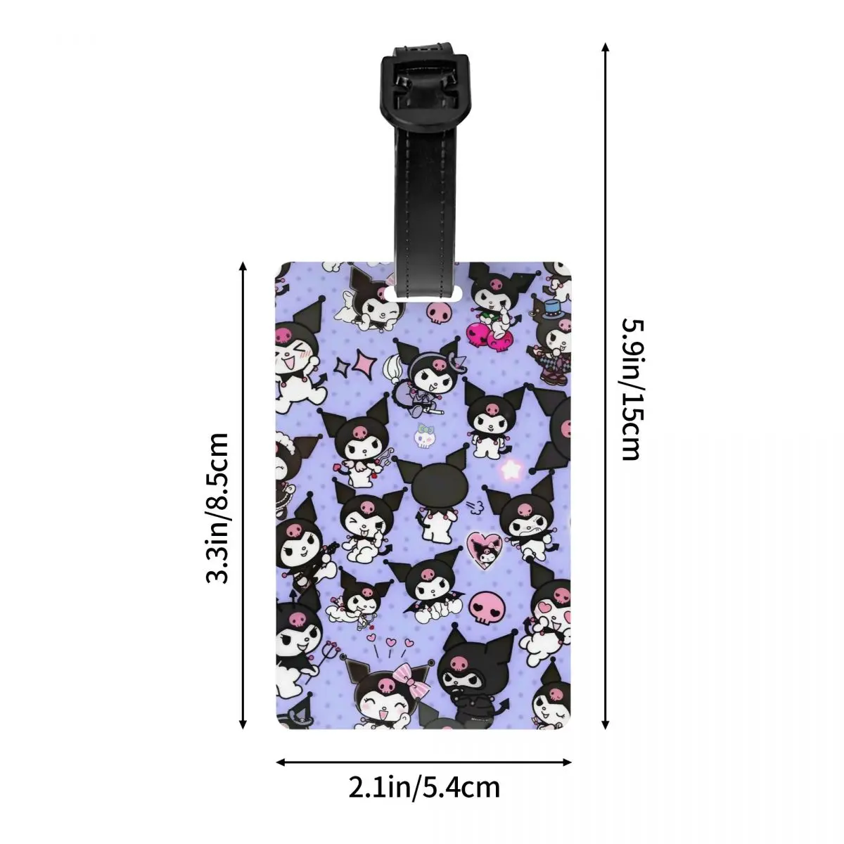 Kuromi Bagagelabel Schattige Cartoon Bagagelabels Privacy Cover Id Label