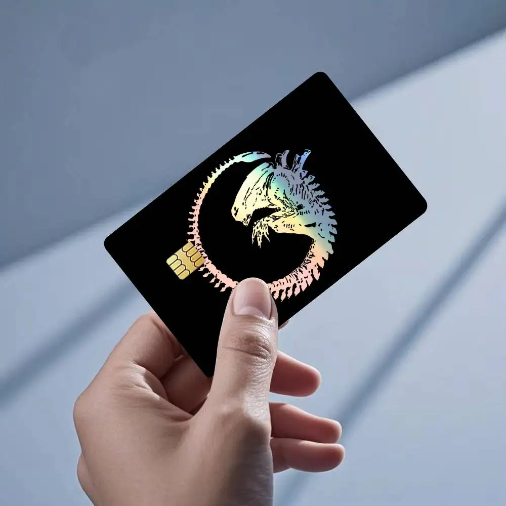 

Alien Art Cool Laser Holographic Sticker Film Tape Skin for Credit Card Debit Card Waterproof