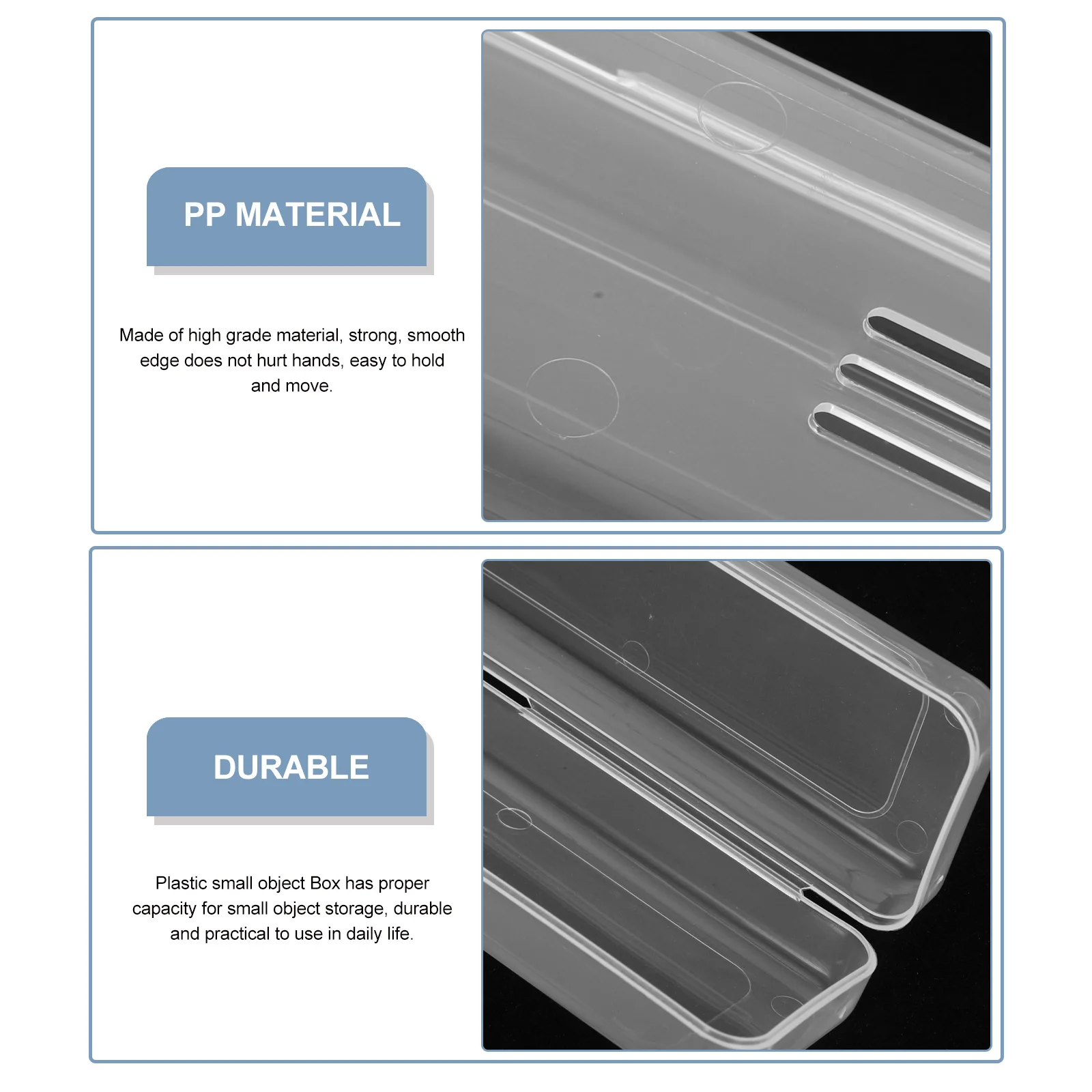 

4Pcs Transparent Drinking Straw Storage Box Multi-Functional Plastic Organizer Travel Coin Pills Carrying Case