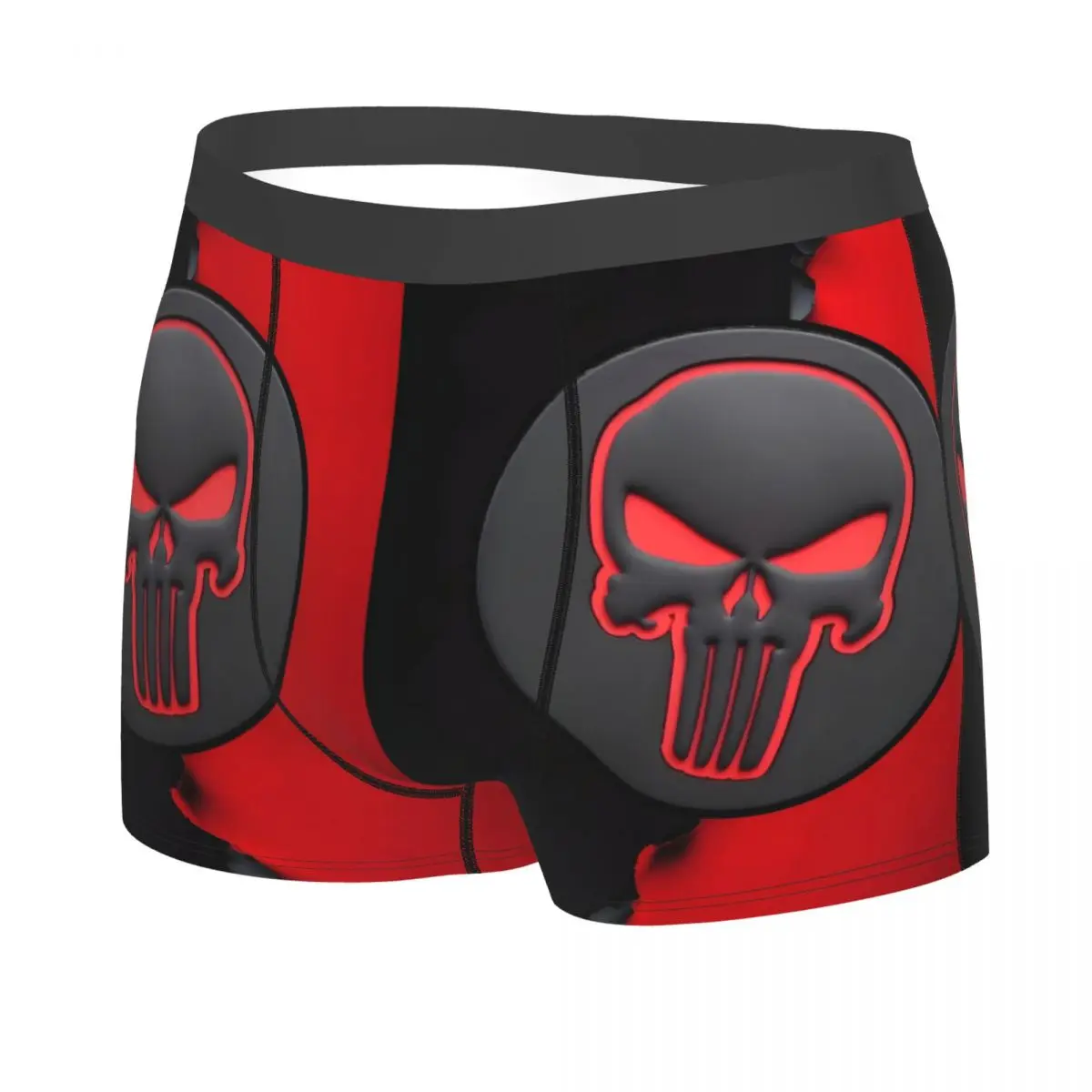 Custom Punisher Trendy Superhero Underwear Men Stretch Comics Boxer Briefs Shorts Panties Soft Underpants For Male