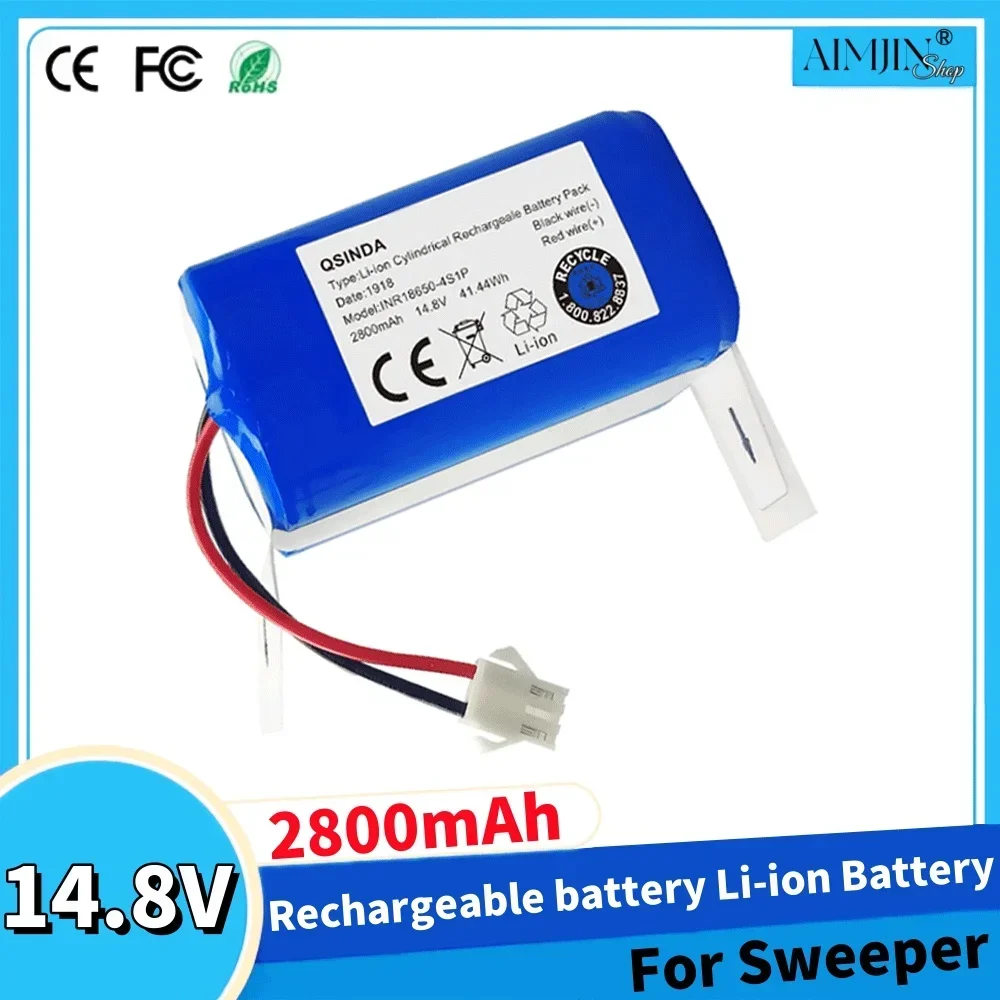 

14.8V 2800mAh Li-ion Battery for Conga Excellence 990 N79 N79S DN622, Eufy Robovac 11 11S 12 15C 15S 35C Robot vacuum cleaner