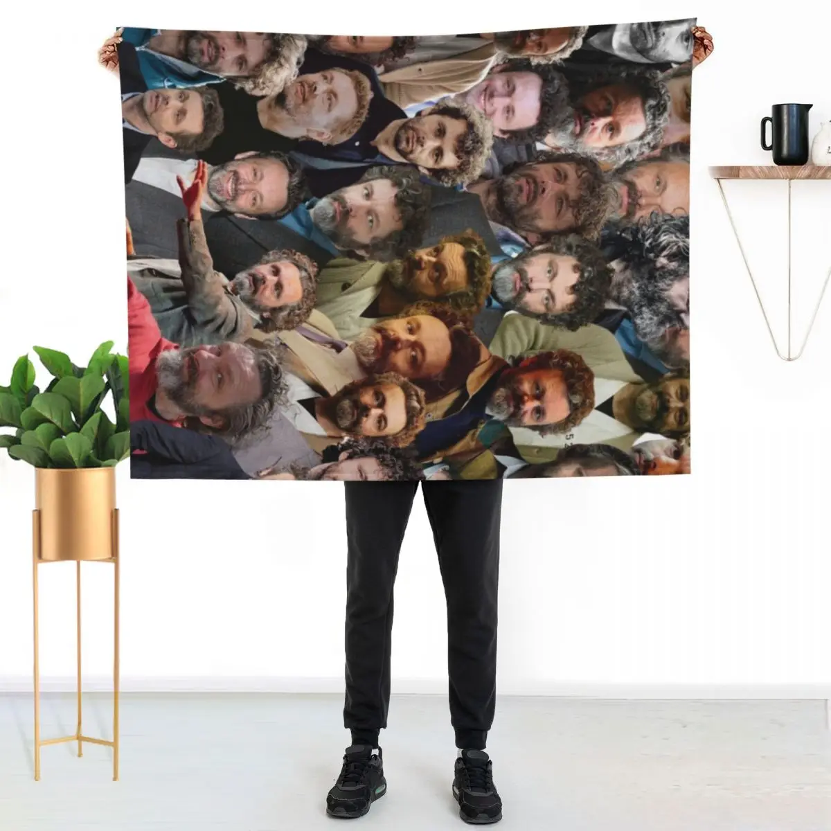 michael sheen photo collage Throw Blanket Faux Fur Soft Warm Blanket for Bed