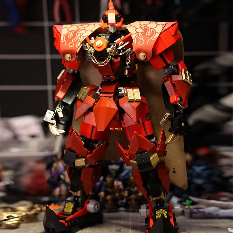 มีสินค้าในสต็อก 2025 ใหม่ 996 ชิ้น ชุดตัวต่อหุ่นยนต์อัศวินไฟ ชุดตัวต่อโมเดลตัวละครหุ่นยนต์ ของตกแต่งโต๊ะทำงาน ของเล่น ของขวัญ