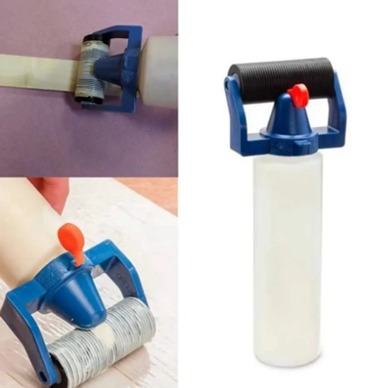 Glue Applicator Roller Dispenser Storage Bottle DIY Craft Wall Treatment Wood Grain Texture Paint Roller Home Tool