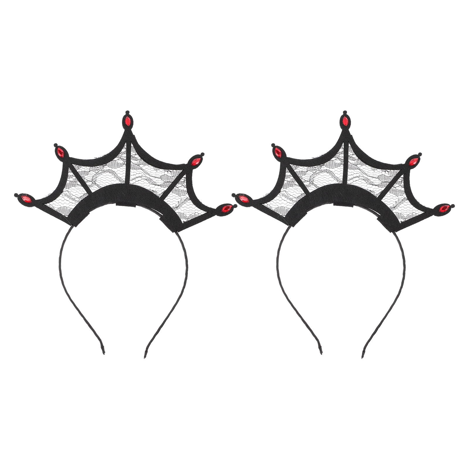 

2Pcs Spider Headb Black Non Woven Halloween Hair Hoops Party Headdress Costume Accessories Woman Halloween Headb Wearable