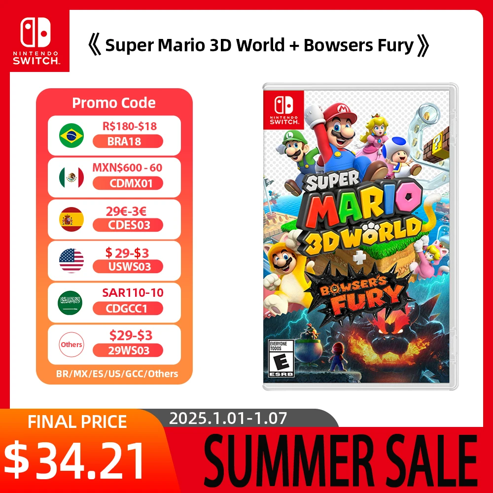 Nintendo Switch Game - Super Mario 3D World Bowsers Fury - 100% Official Original  Physical Game Card for Switch OLED Lite