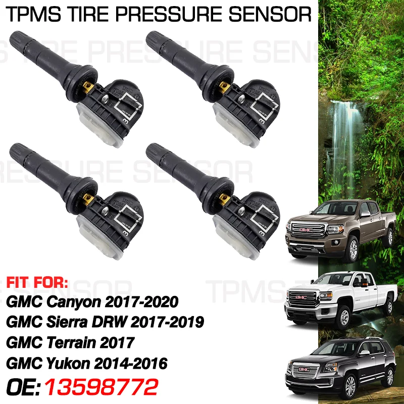 13598772 Tire Pressure Monitor Sensor 315 MHz For GMC Canyon GMC Sierra DRW 2017-2020 GMC Terrain 2017 GMC Yukon 2014-2016