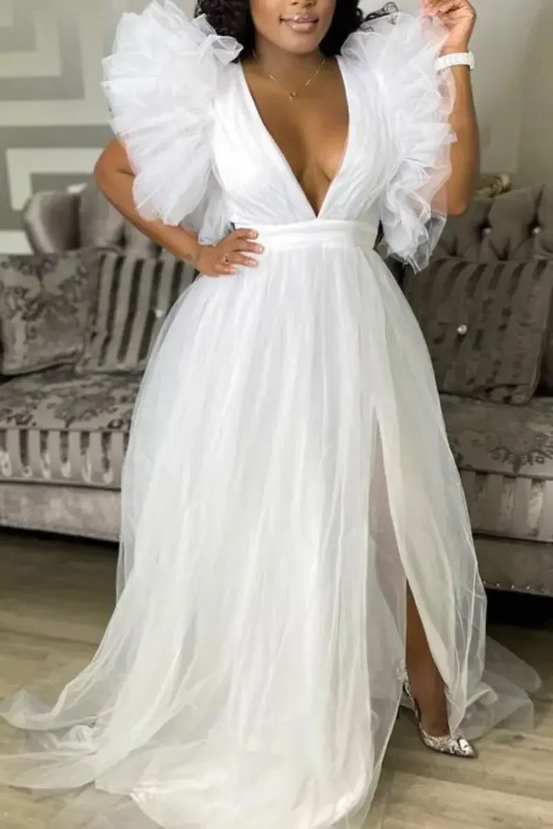 Robe de soirée longue en tulle pour femmes enceintes, grande taille, ALTERTulle pour séance photo, robe de douche de bébé de grossesse, photographie sexy