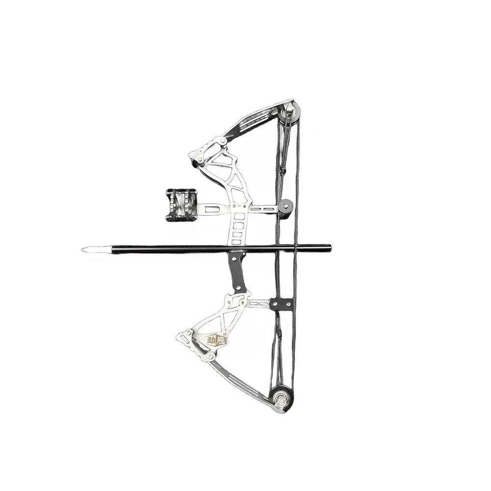 1 Set Archery Mini Compound Bow Arrow Archery 12lbs 20m Range Powerful Stainless Steel Bow for Entertainment Shooting Bow