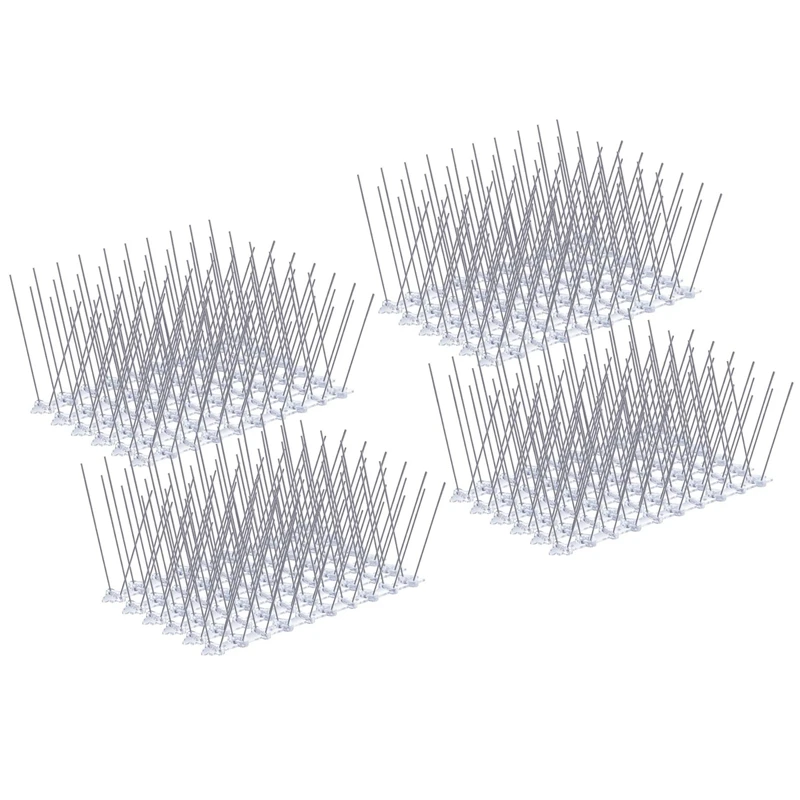 

20 Pcs/Box Bird Spikes, Stainless Steel Bird Deterrent Spikes Cover For Fence Railing Walls Roof Yard