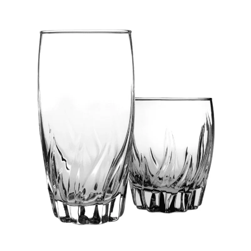 12-teiliges transparentes Glaswaren-Set, langlebig, für Highball-Felsen, Gläser, spülmaschinenfest, ideales Geschenk für Partys zu Hause