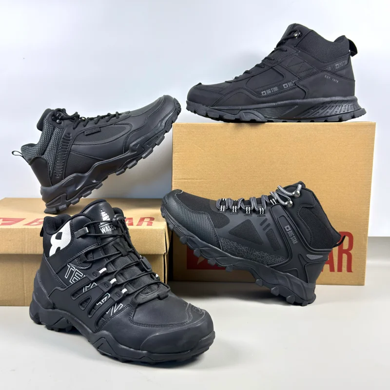 

Pure Bla уличные походные ботинки с высоким берцем на подкладке Fce, мужская зимняя противоскользящая повседневная обувь для скалолазания и отдыха